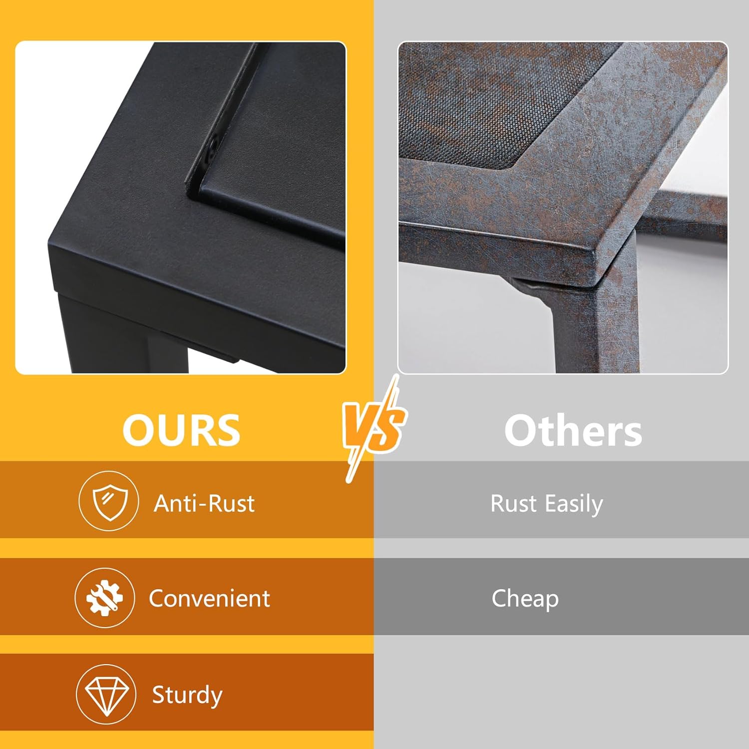 CANDANA Modular Nest Frame for Large Big Green Egg, Rolling Cart for Big Green Egg Large Table Nest Frame Kamado Joe Grill Stand with Wheel Stainless Steel Outdoor Grilling Accessory