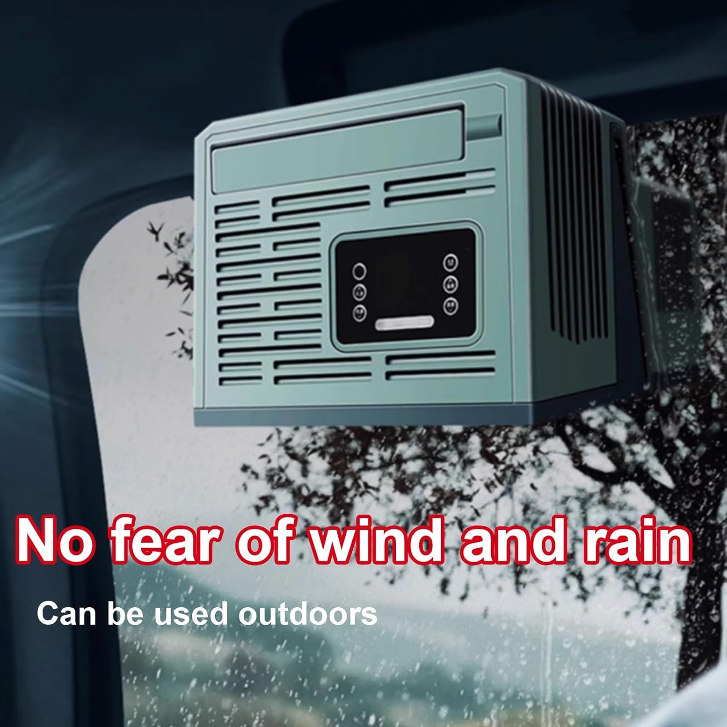 Ductless Portable Air Conditioner Window Kit Wind and Rainproof Air Cooler with Touch Panel and Remote Control 5 Wind Speed Adjustment Top Handle 24v/220v