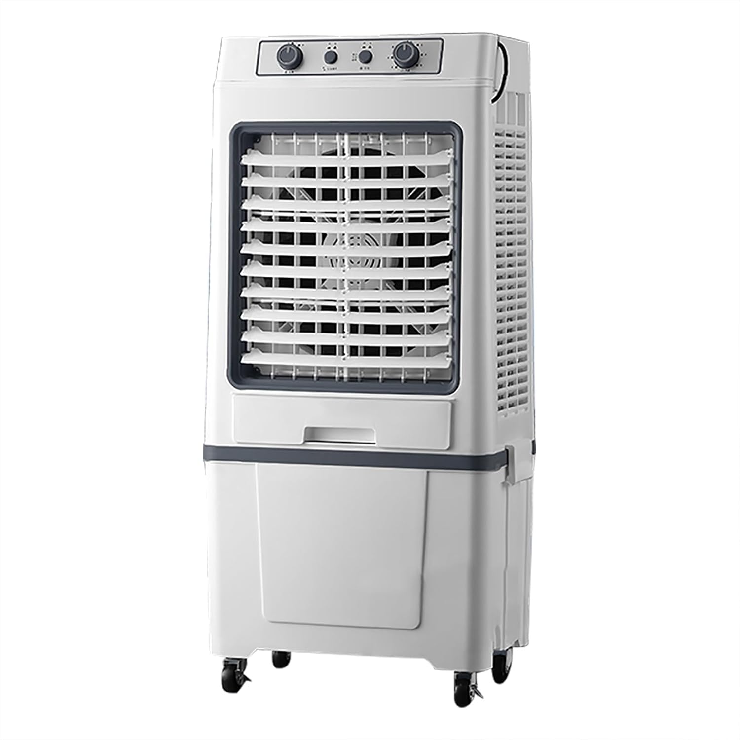 Swamp Cooler Air Conditioner Portable, 3-Speed Fan, 9000CFM Powerful Evaporative Air Cooler, 3-IN-1 Humidifying Cooling Fan for Home, Shop, Factory, Garage(Gray)