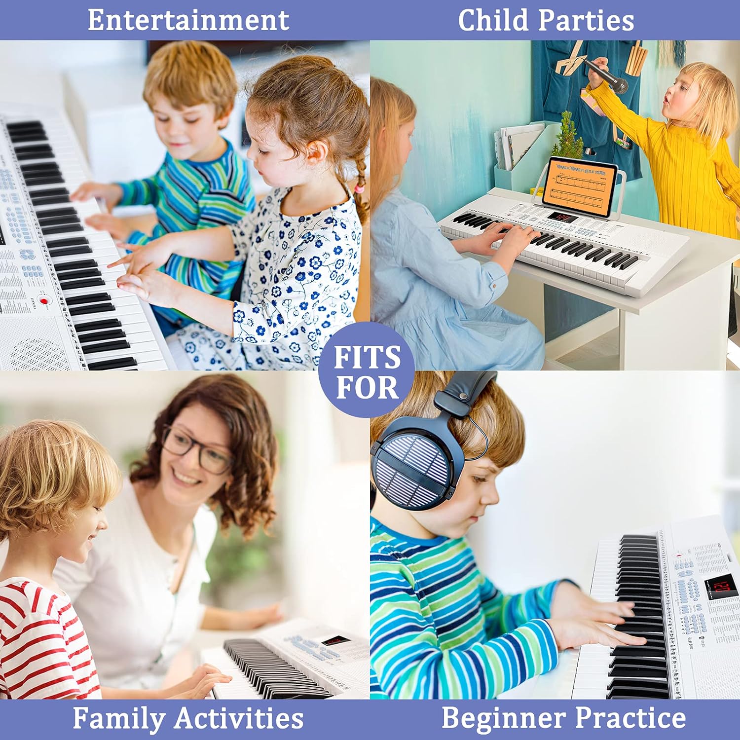 Vangoa VGK611 Piano Keyboard for Beginner and 37 Key Melodica Musical Instrument Soprano