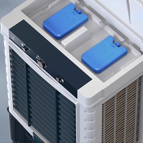 Generic Swamp Cooler Air Conditioner Portable Fast Cooling Strong Wind 3 Speeds 120° Oscillation With Ice Pack and Wheels for Outdoor Indoor Use