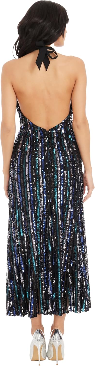 Dress the Population Women's Sarai Fit and Flare Midi Dress