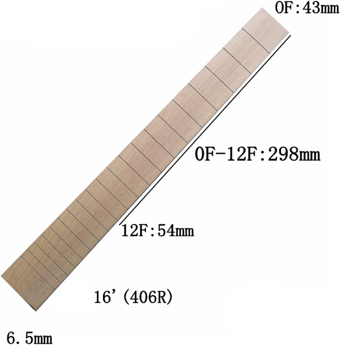 Guitar Fretboard Ebony Rosewood Arc Guitar Fretboard Guitar ​Neck Replacement (Color : 1)