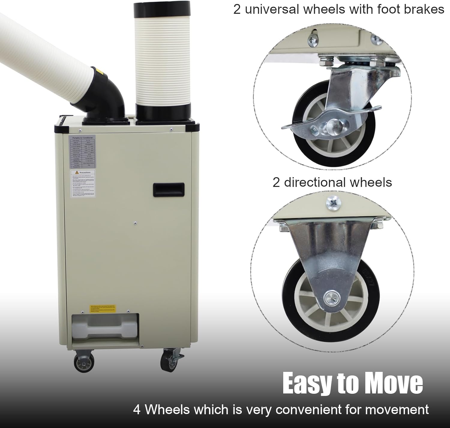 Industrial Air Conditioner Commercial Spot Cooler Single Hose Indoor Outdoor 9180 Btu/h Mobile Portable Air Conditioner 110V 1kw