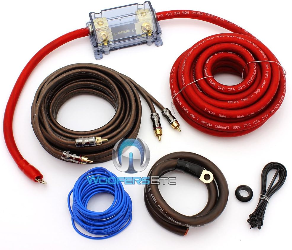 EK35 - Focal Audio 2 AWG (Gauge) Elite Series Amplifier Wiring Kit