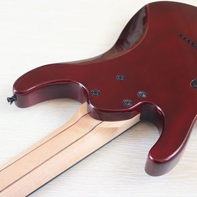 8-String Electric Guitar, 39-Inch Full Size, Natural High Gloss Finish, Tree Burl Top,24-Fret(M1)