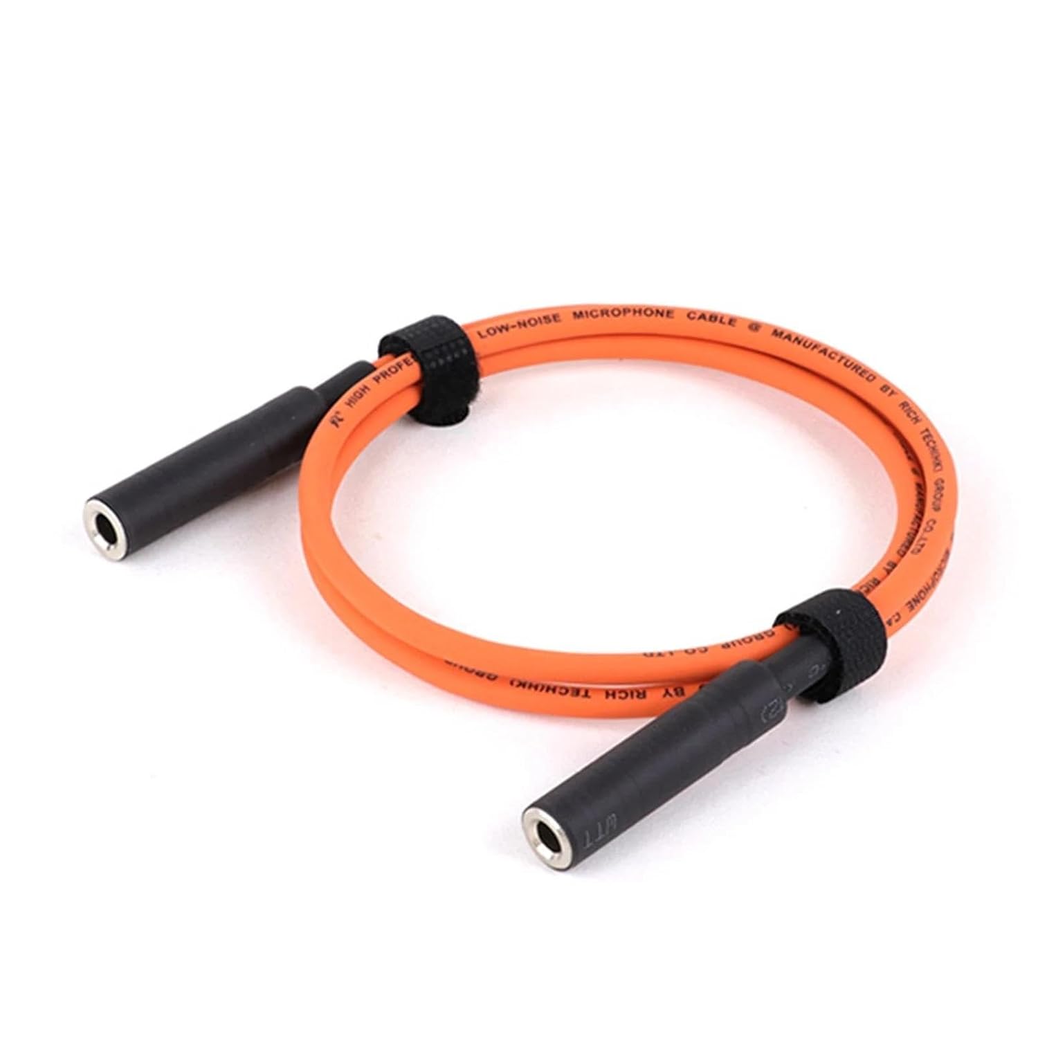 Guitar Audio Cable 1/4 Female Coupler 6.35mm TS Adapter Connector Extend 6.5 Mono Cable Cord for Guitar Speaker Amplifier(Orange,15m)