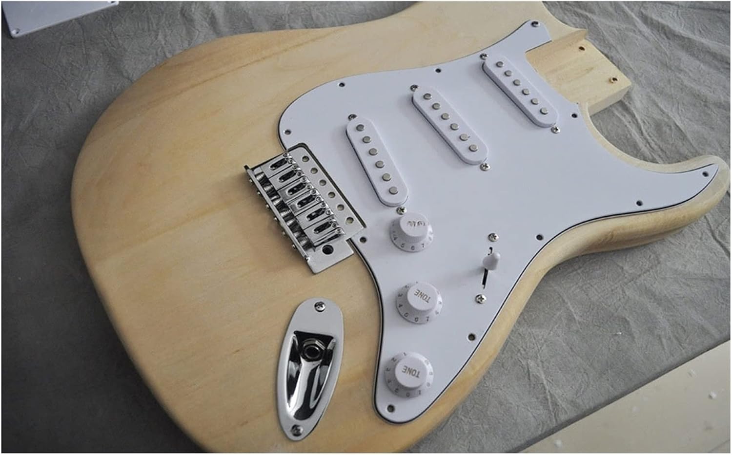 Unfinished Guitar Kit DIY Electric Guitar Kit Thinline Guitar Ash Body Maple Neck 21 FretsTruss Rod Adjust Handmade ​Guitar Body