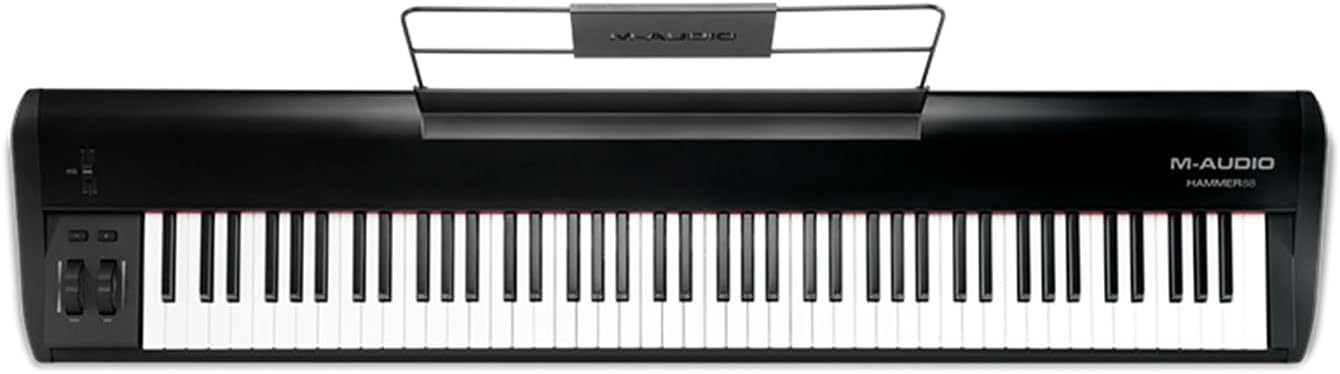 M-AUDIO Hammer 88 USB MIDI Keyboard Controller with 88 Hammer Action Piano Style Keys Including A Studio Grade Recording Software Suite
