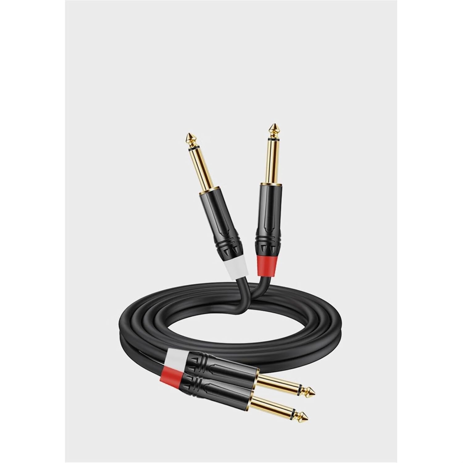 Pro Audio Cable 6.35 Cable Male To Male 6.5mm Large Two-core Mixer Amplifier Electric Guitar Connection Cable(One pair,12m)
