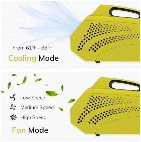 Portable Air Conditioner for Tent for 50 Sq. Ft, 1,500 BTU AC Unit with Fan Mode for Truck Van Outdoor Camping Small Rooms, Windowless Air Cooler with Dual Hoses