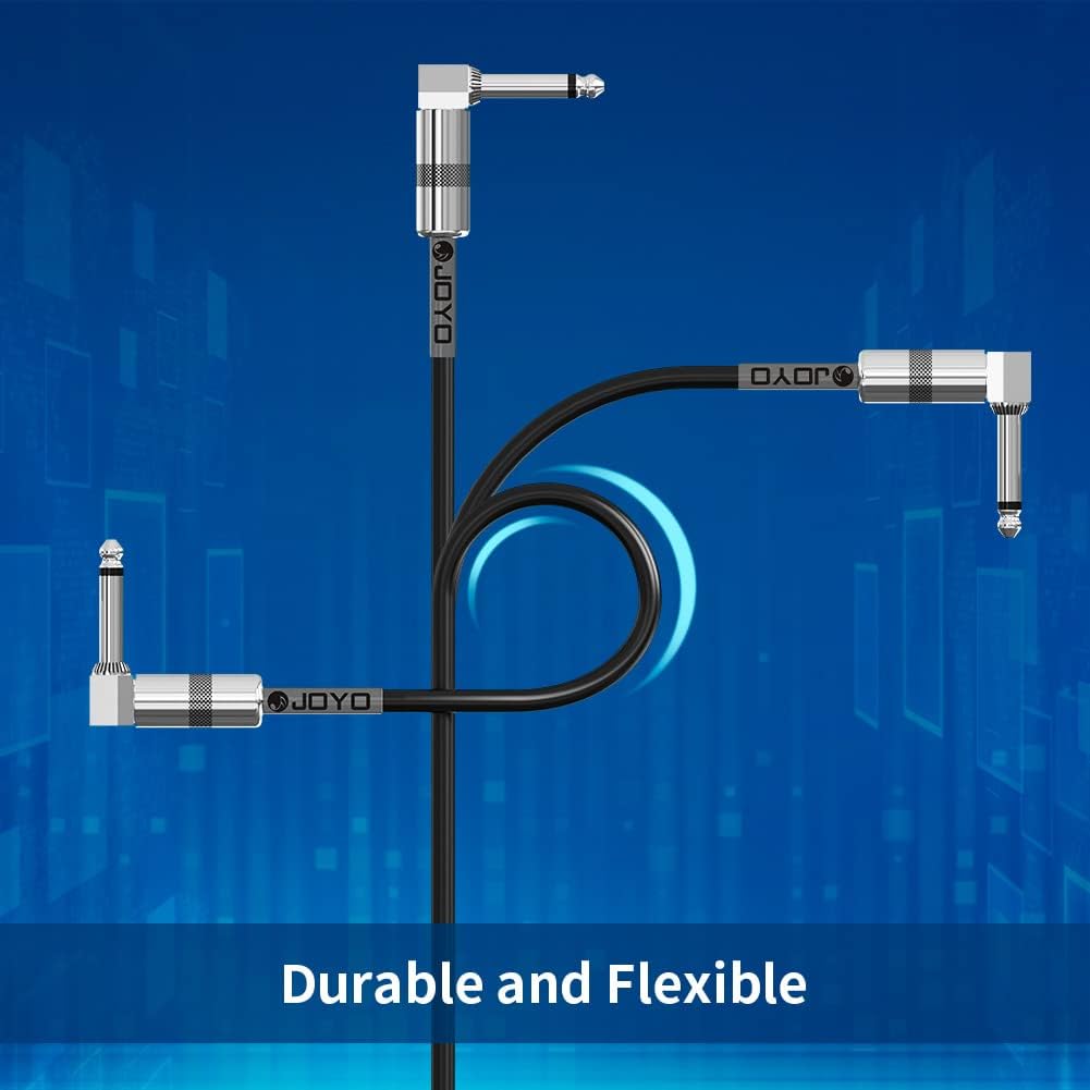 JOYO R-08 Cabinet Modeling Power-amp Simulation Effect Pedal Bundle with CM-05 Guitar Pedal Mono 6.35mm Patch Cables 1.2 Feet