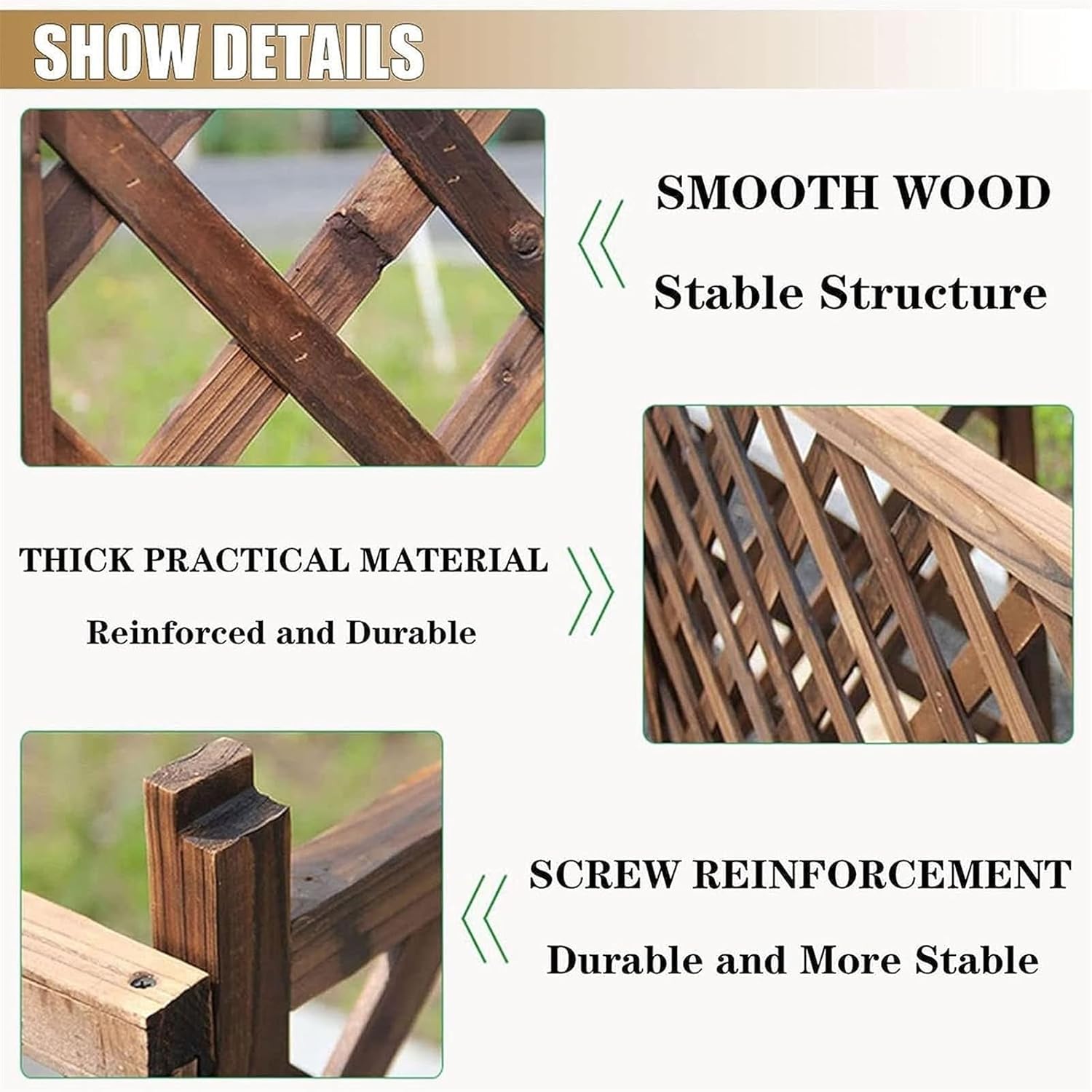 Weatherproof Air Conditioner Fence Screen Air Conditioner Rack Outdoor Radiator Covers, Solid Wood Cover Outdoor Plant Rack, Brown Grid Conditioning Shell Blinds Outer Cover Louvered ( Size : 100x43x9