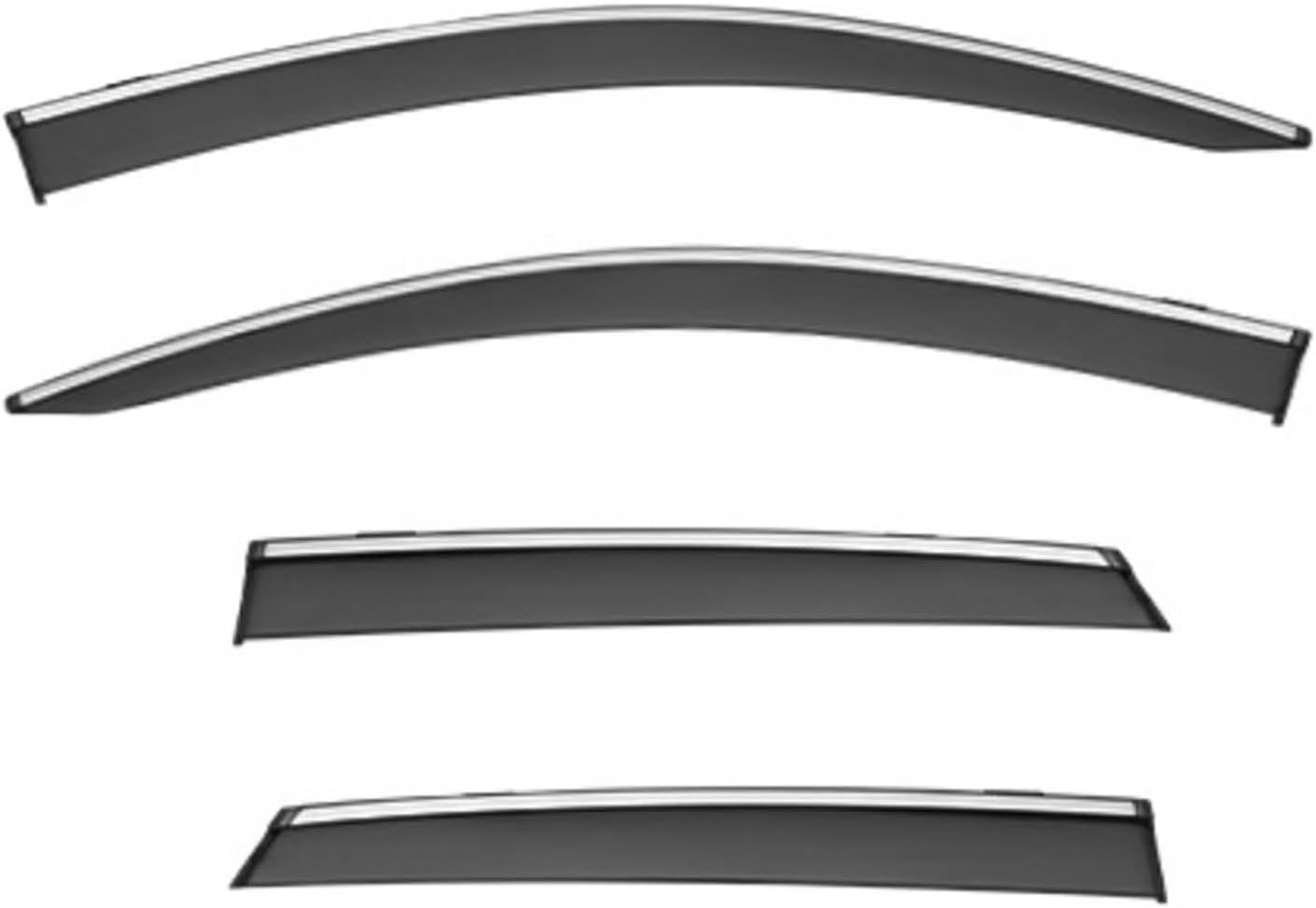 Window Deflectors for Lincoln MKC MK1-2014-2019, Sun Rain Guard Window Visors Vent Shades with Bright Stripes Car Accessories