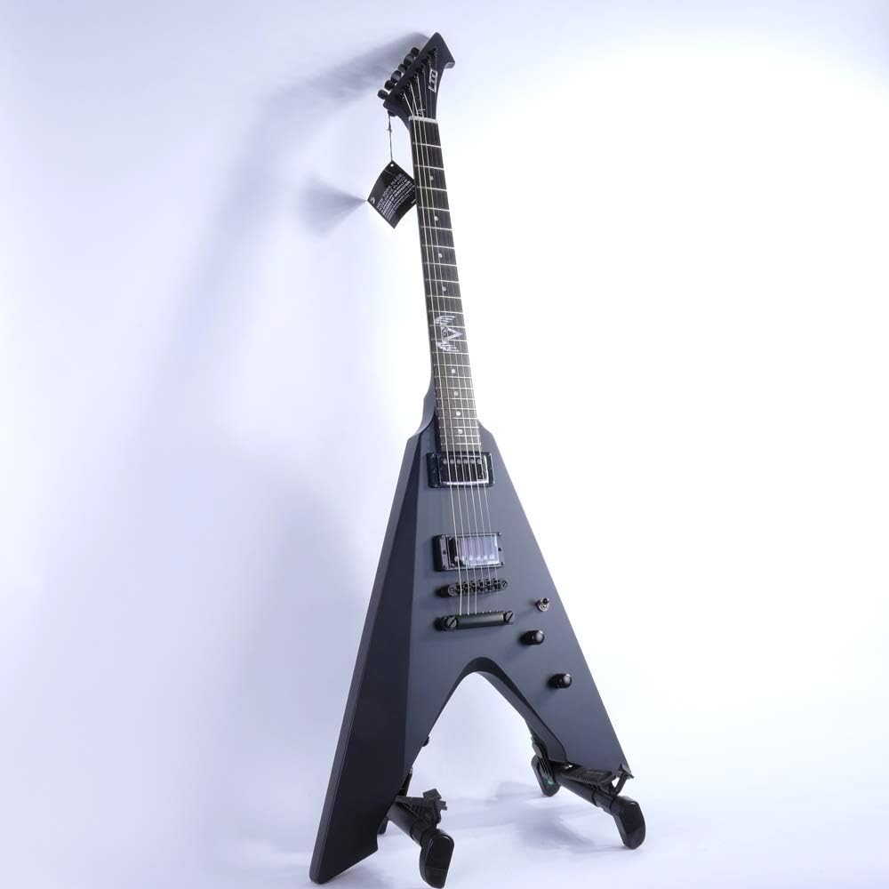 ESP LTD James Hetfield Signature Vulture Electric Guitar with Case, Satin Black