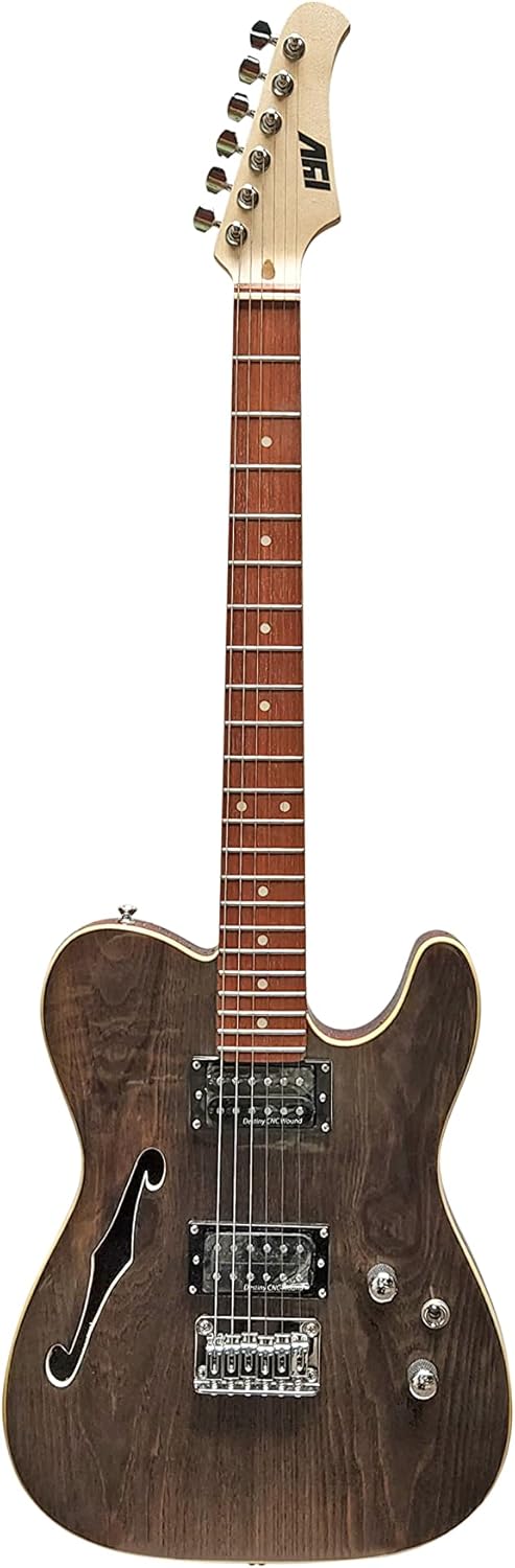 IYV-ITF-350 6 string Solid Top-Semi Hollow Body Electric Guitar, Natural