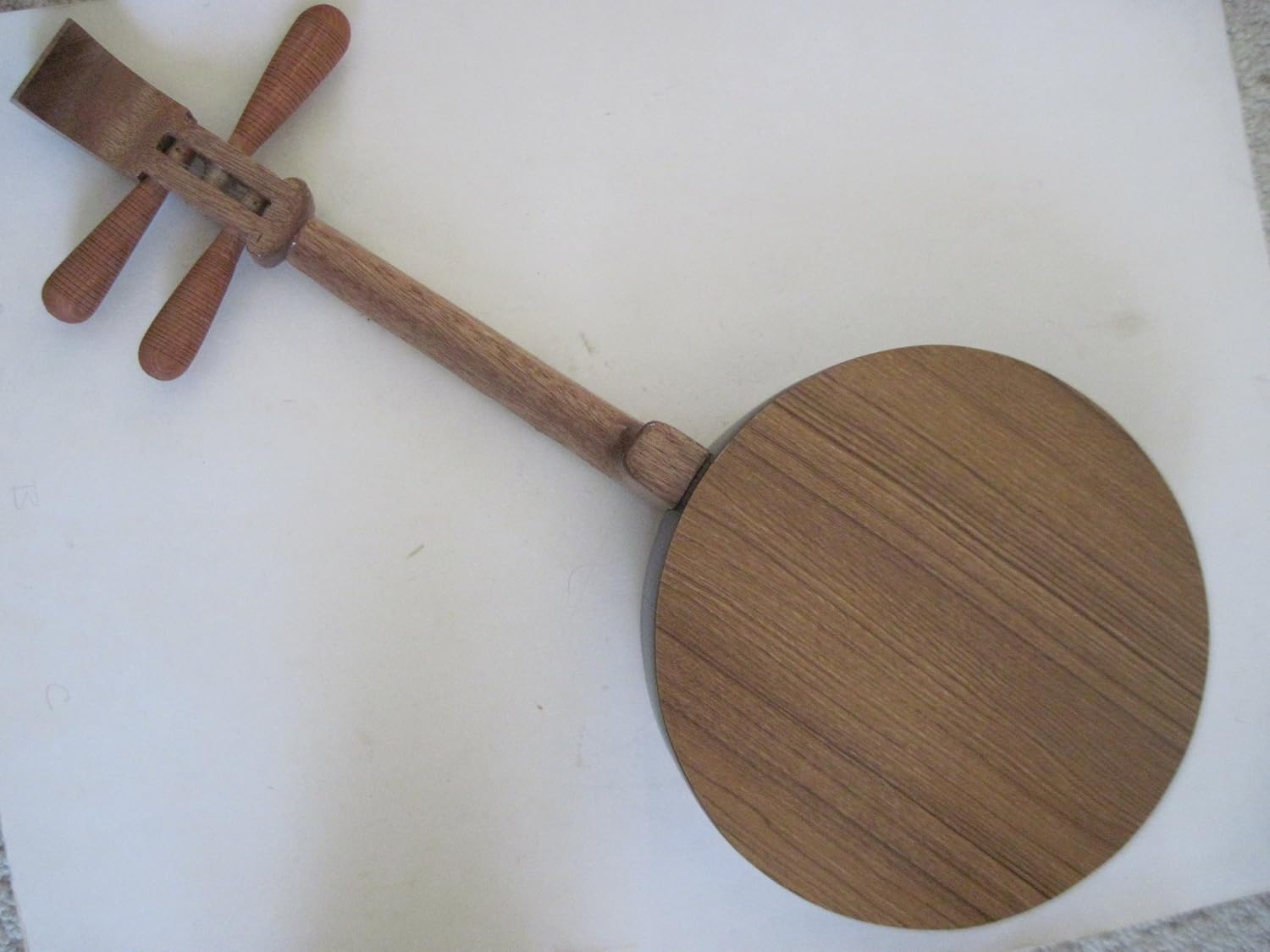 Chinese Moon Guitar (Yueqin or Yueiqin) 100% Hand-Crafted w. 3 Strings Folklore Guitar instrument Southern Regions China/Taiwan