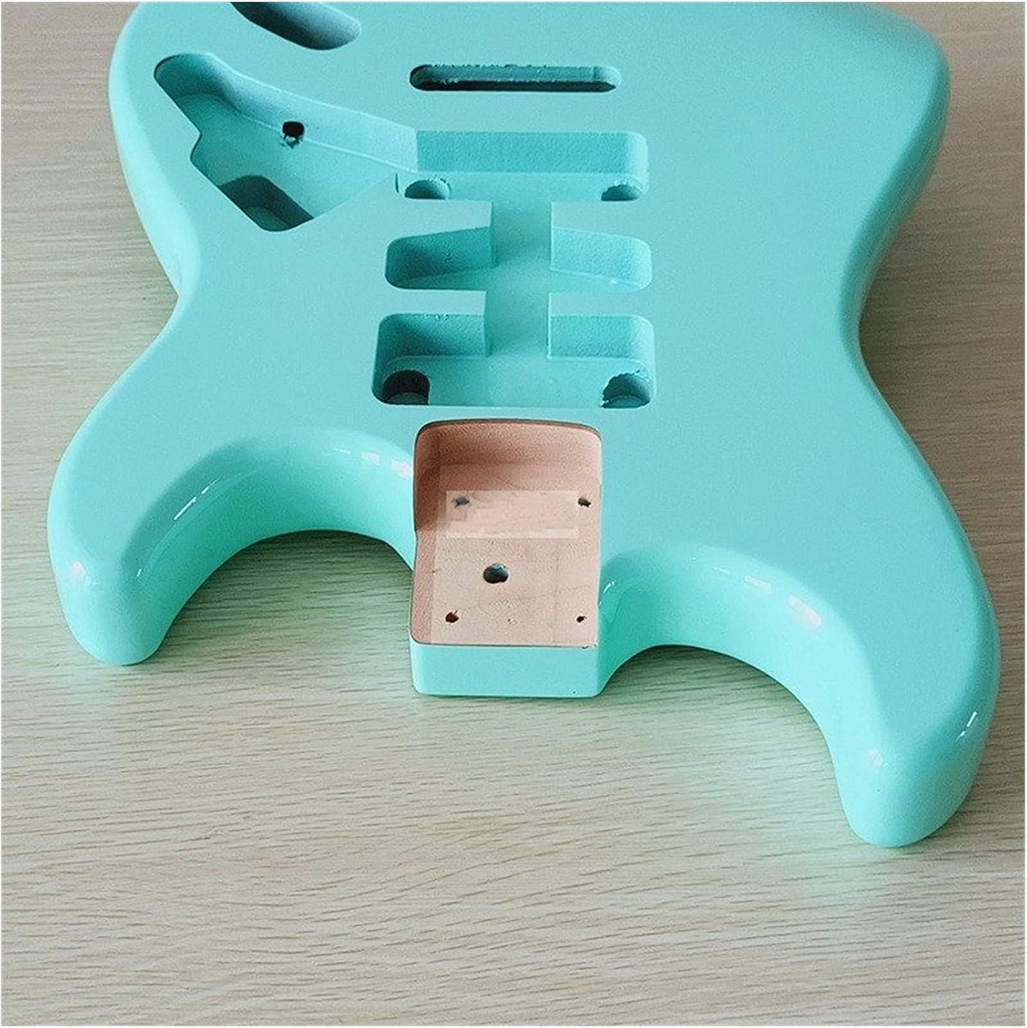 Unfinished Guitar Kit Light Green Poplar Electric Guitar Body Guitar Barrel Guitar Parts for Electric Guitar Handmade ​Guitar Body