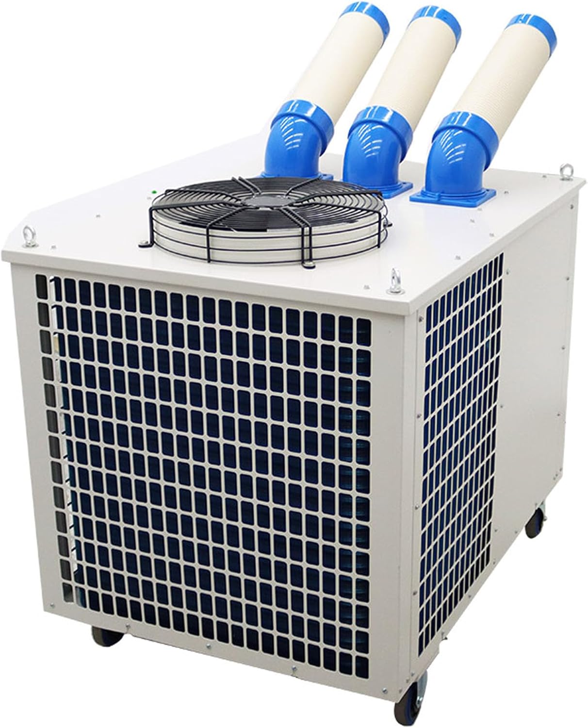 220V Industrial Air Conditioner Outdoor Air Conditioning Fan Equipment Three Tube 1550m³/h Blue