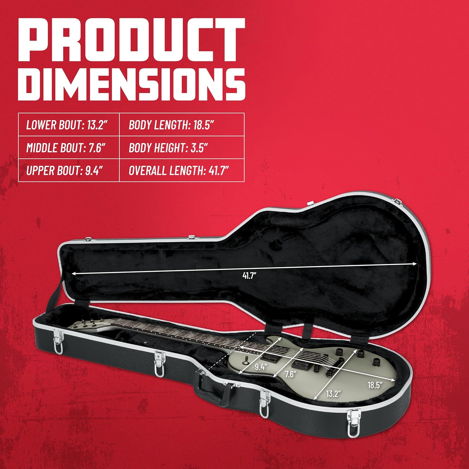 Gator Cases Deluxe ABS Molded Case for Les Pauls Guitars, (GC-LPS)