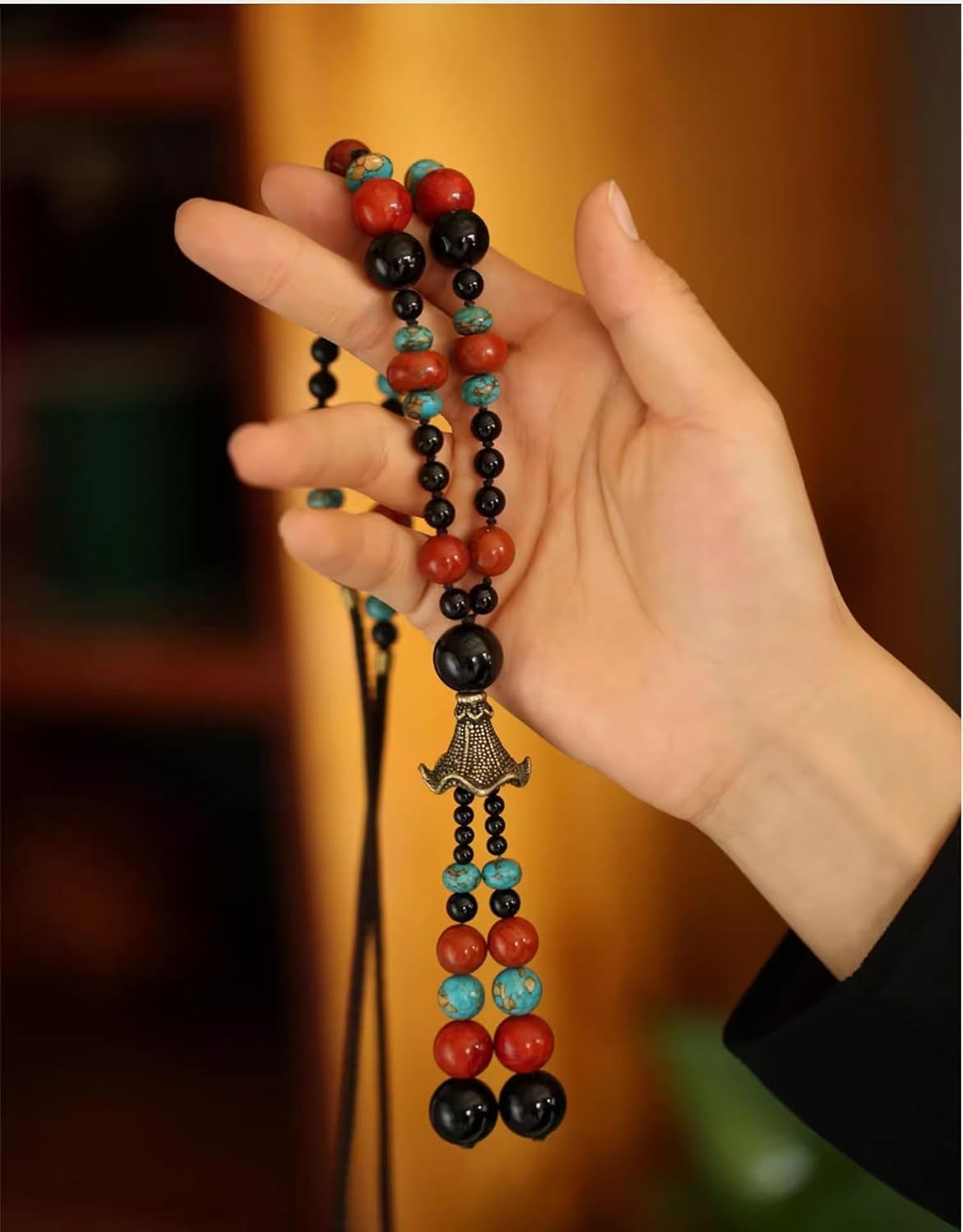 Necklace Long Vintage Ethnic Jewelry Pendant Accessories Sweater Chain