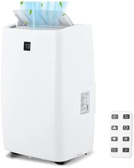 14,000 BTU Portable AC Unit– 4-in-1 Portable Air Conditioner with Cooling, Dehumidifier, Fan & Sleep Mode for Rooms Up to 700 Sq.Ft, Remote Control, LED Display, 24H Timer