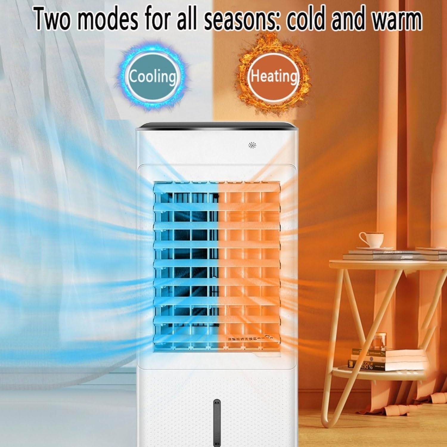 4-in-1 Portable Air Conditioner, 7L Tank Evaporative Air Cooler with Heating, 3 Speeds, 12H Timer, 120° Oscillation for Home, Room & Office – No Hose Needed