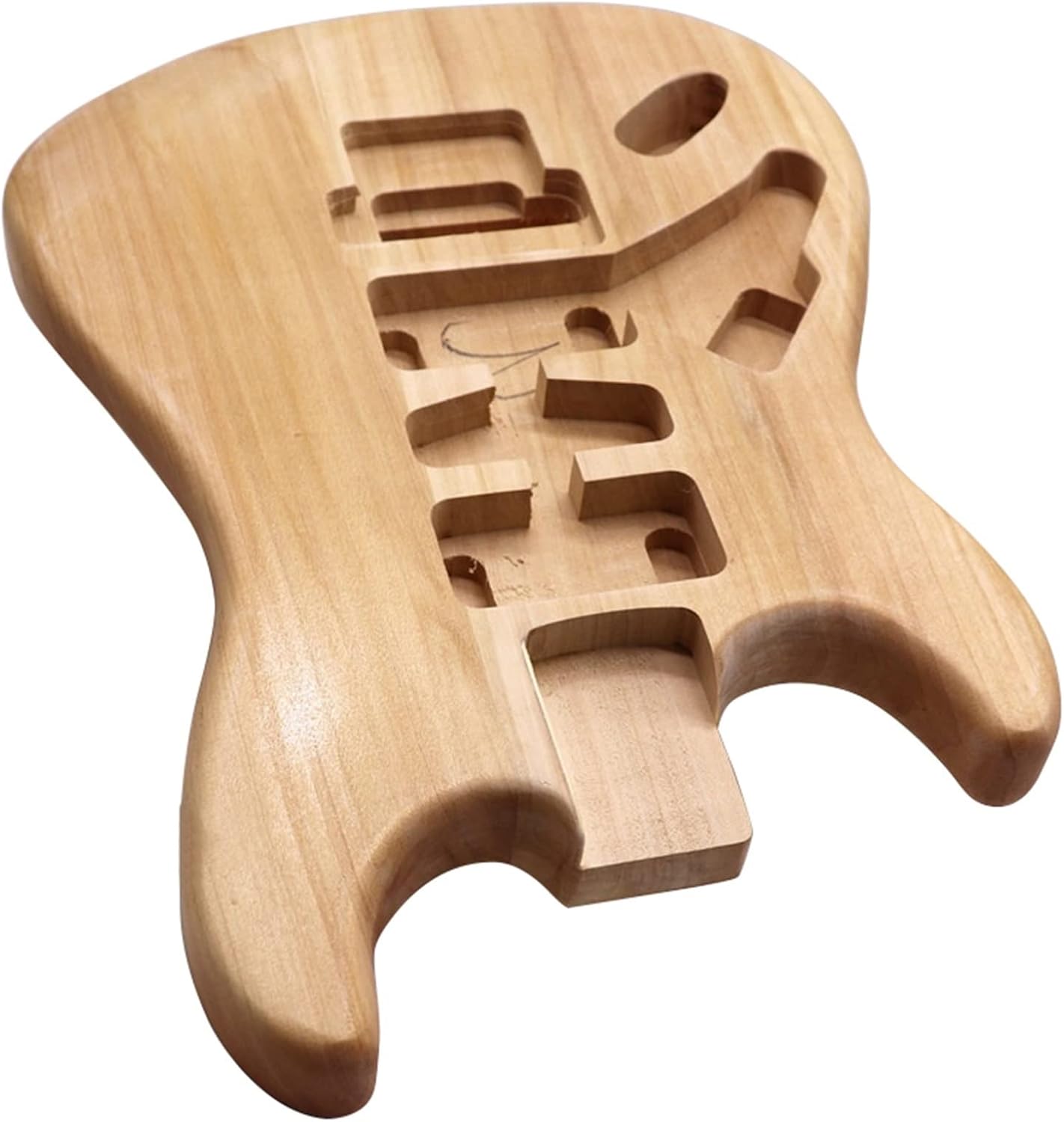 Left Hand Electric Guitar Body Poplar Wood Natural Color 5.7CM Pocket Width DIY Guitar Kit