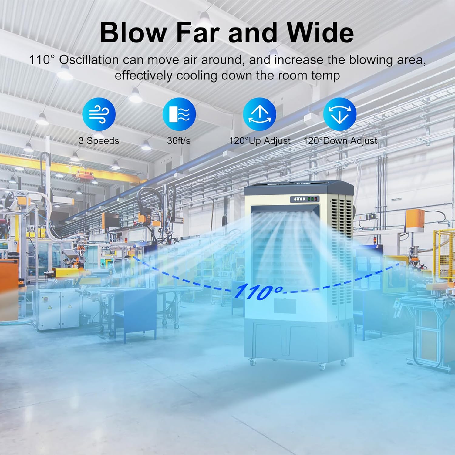 Uthfy 8979 CFM Swamp Cooler, 58