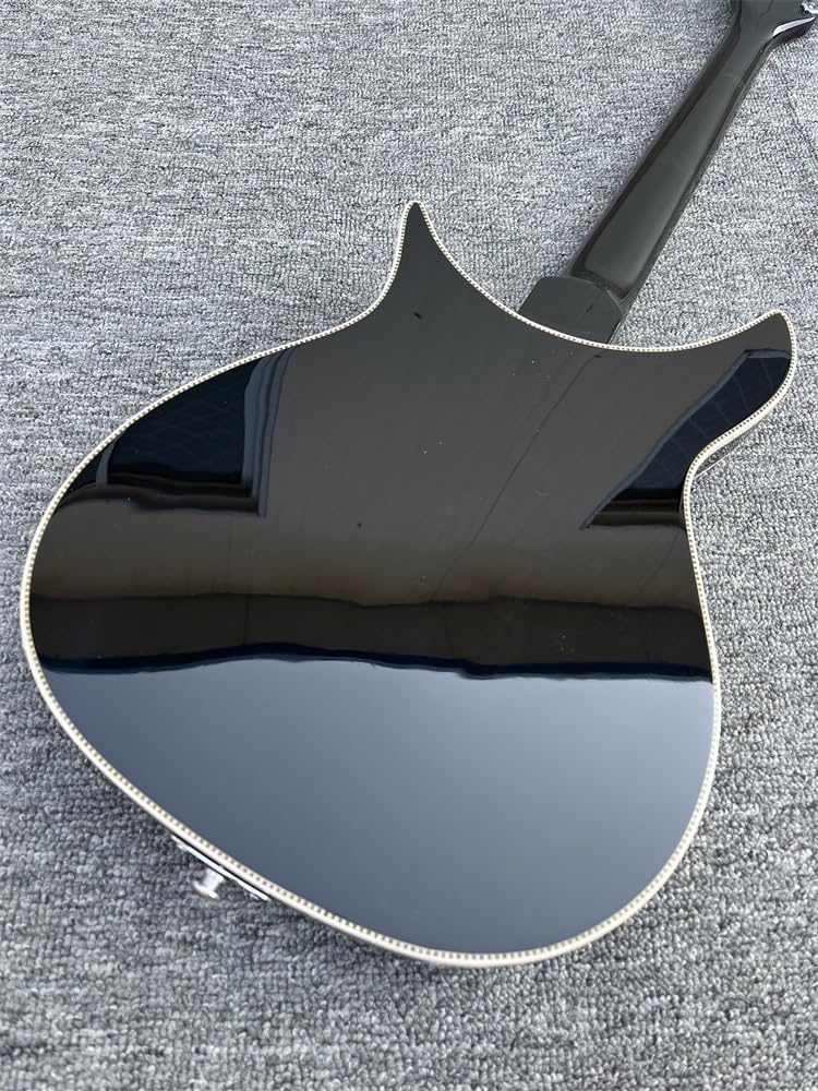 Custom 12 Strings Electric Guitar 350 Mahogany Body Rosewood Fretboard Top&Back Binding Black Color R Tailpiece