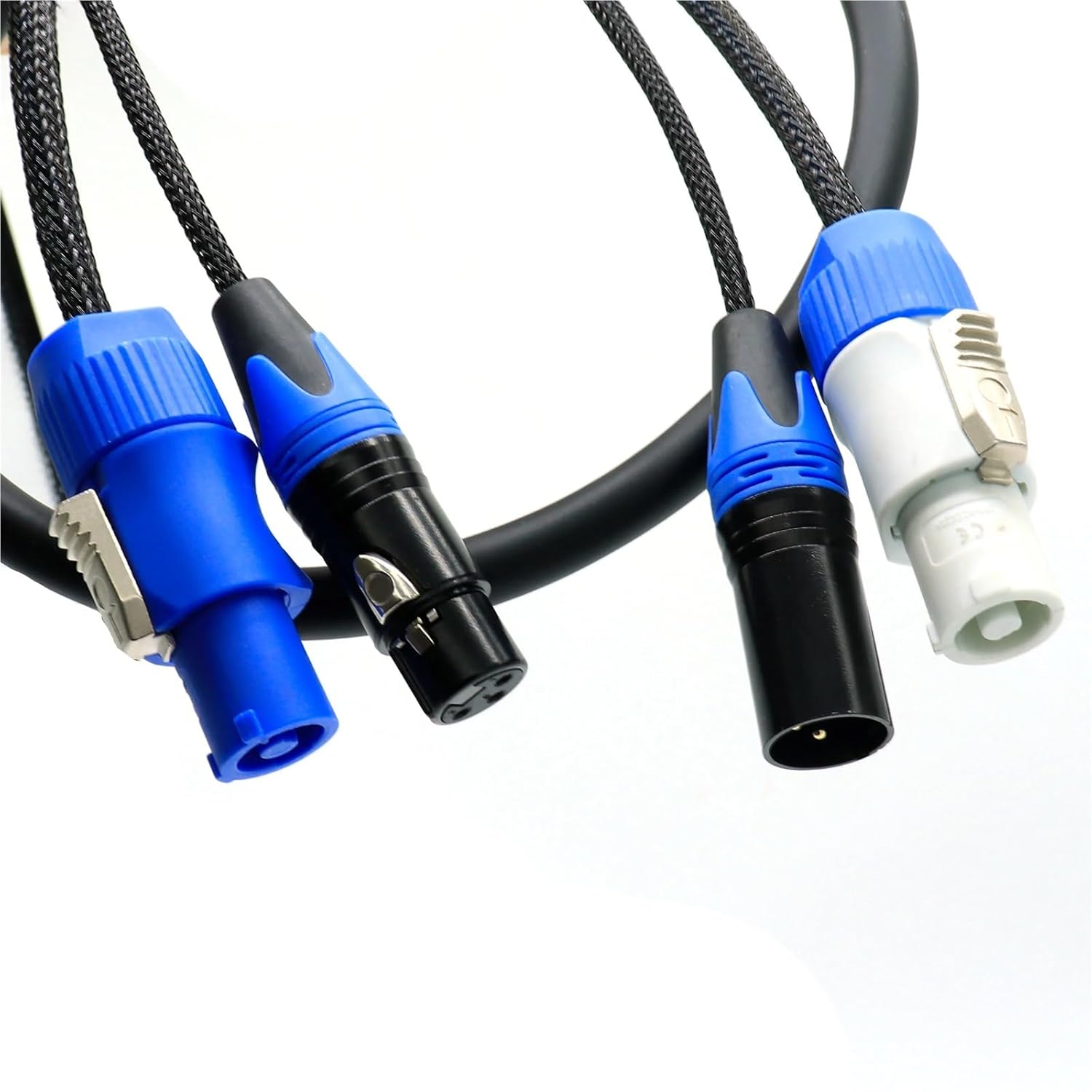 3 pin DMX and Power Combine XLR Powercon Combo Cable for Stage Lighting 1m 2m 3m 5m(5 Meters)