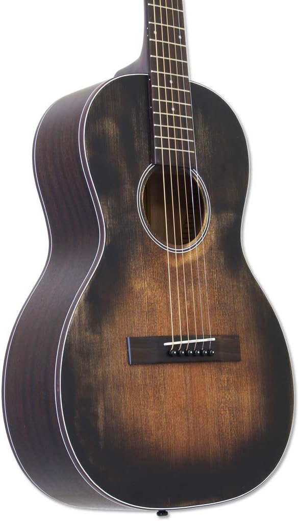 Aria Delta Player 6 String Acoustic Guitar, Muddy Brown Matte Finish, Parlour Guitar (ARIA-131DP)