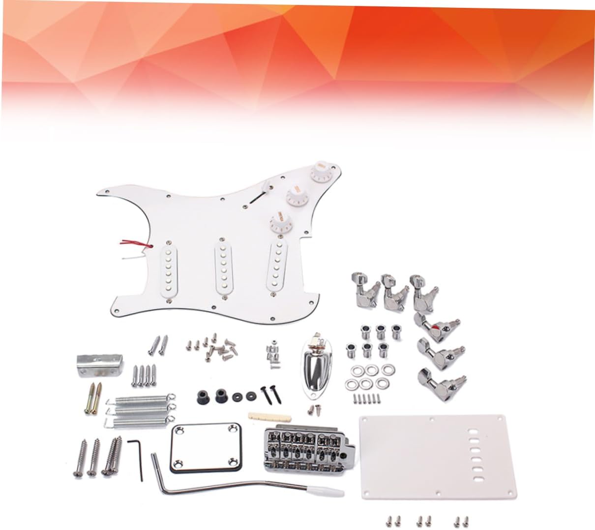 Electric Guitar Kit Diy Full Accessories Set Style Tremolo Bridge Electric Guitar Kits for Diy Enthusiasts