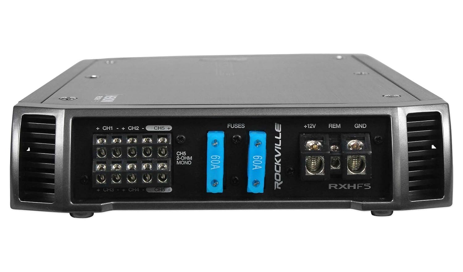 Rockville RXH-F5 Amplifier Car Stereo Amp+Wire Kits+Cable+Component Speakers