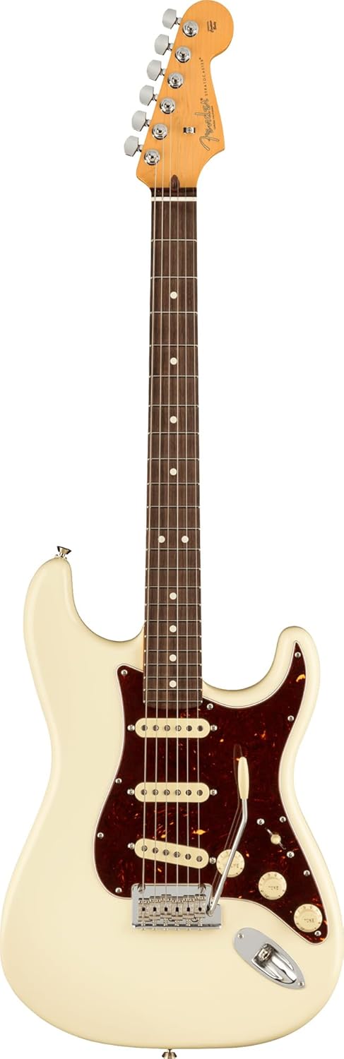 Fender American Professional II Stratocaster - Olympic White Bundle with Case, Strap, Cable, and Guitar Cleaning Kit