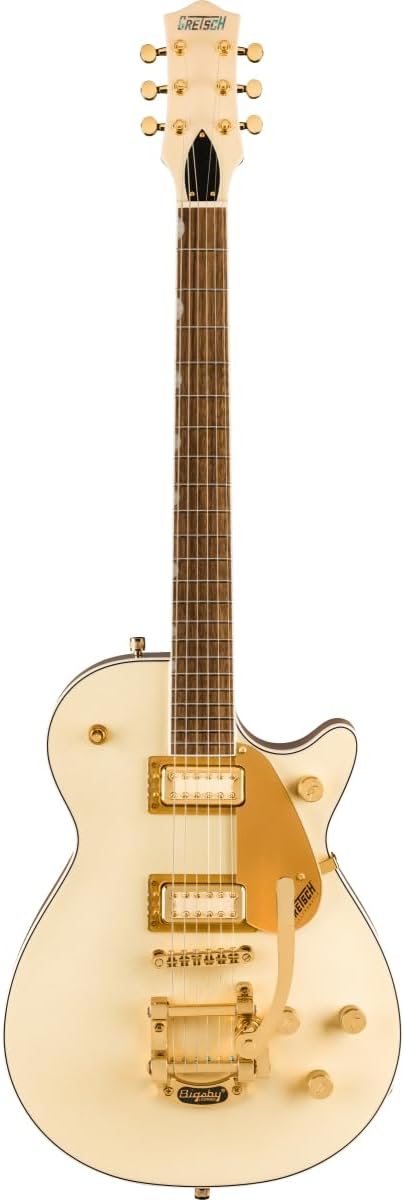 Gretsch Electromatic Pristine LTD Jet Single-Cut 6-String Right-Handed Electric Guitar with Bigsby Tailpiece (White Gold)