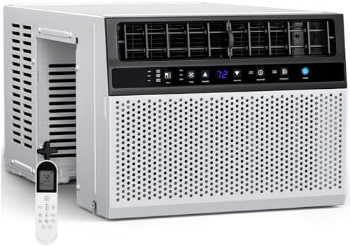 COWSAR 12000 BTUs Window Room Air Conditioner for Room, Window Air Conditioner, Cools Up 550sq.ft,Window AC Unit with Cooling, Dehumidifier and 3 Fan speeds, 24-hour timer & ECO mode