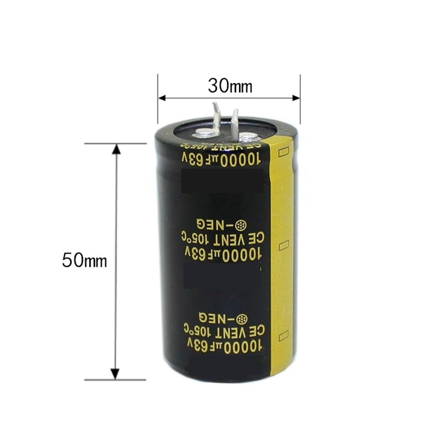 2PCS Audio Electrolytic Capacitor 25V 35V 63V 100V 200V 250V 400V 450V 6800UF 10000UF 22000UF for HiFi Amplifier Low ESR(80V22000UF 35X100MM)