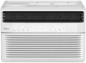 Midea Smart 8,000 BTU 350 sq. ft. Window Air Conditioner, 3-in1 Comfort: get cooling, dehumidification, & fan modes, Intelligent Features: sleep mode and 24 hours - MAW08S1JWT-B