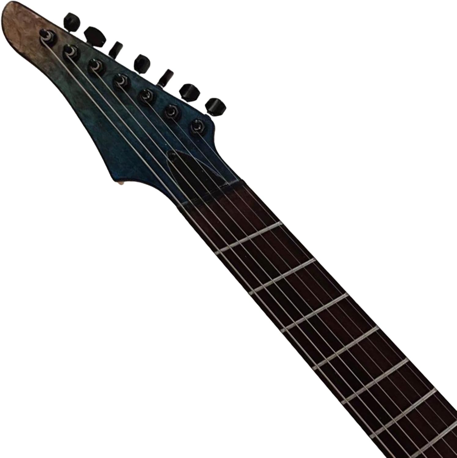 CoByda Handmade Generation Pro Scalloped Fret 7-String Electric Guitar Quilted Maple Top Stainless Steel Frets