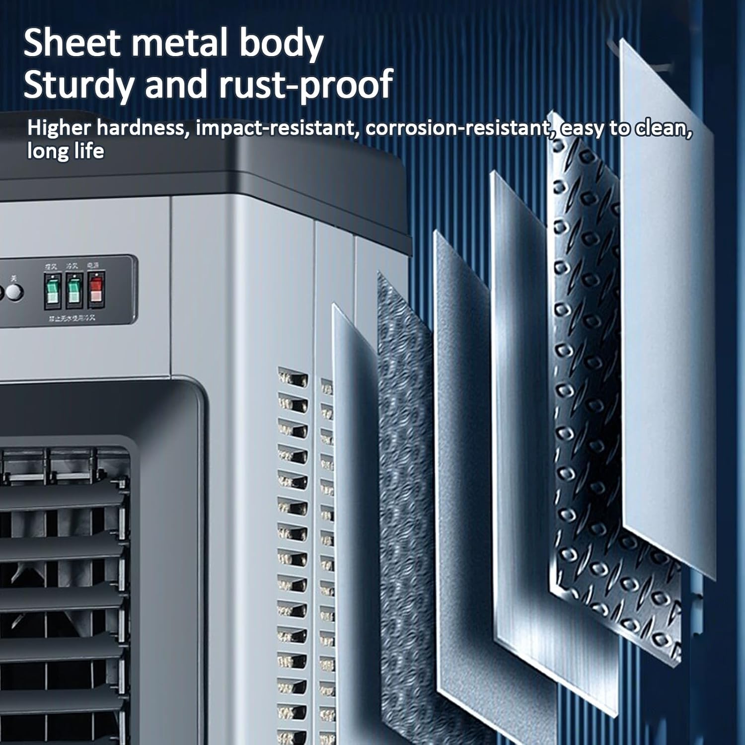 Generic Swamp Cooler, Air Conditioner Portable Strong Wind, Three Wind Speeds 120° Oscillation 8 Ice, Evaporative Conditioner for Room Office Outdoor