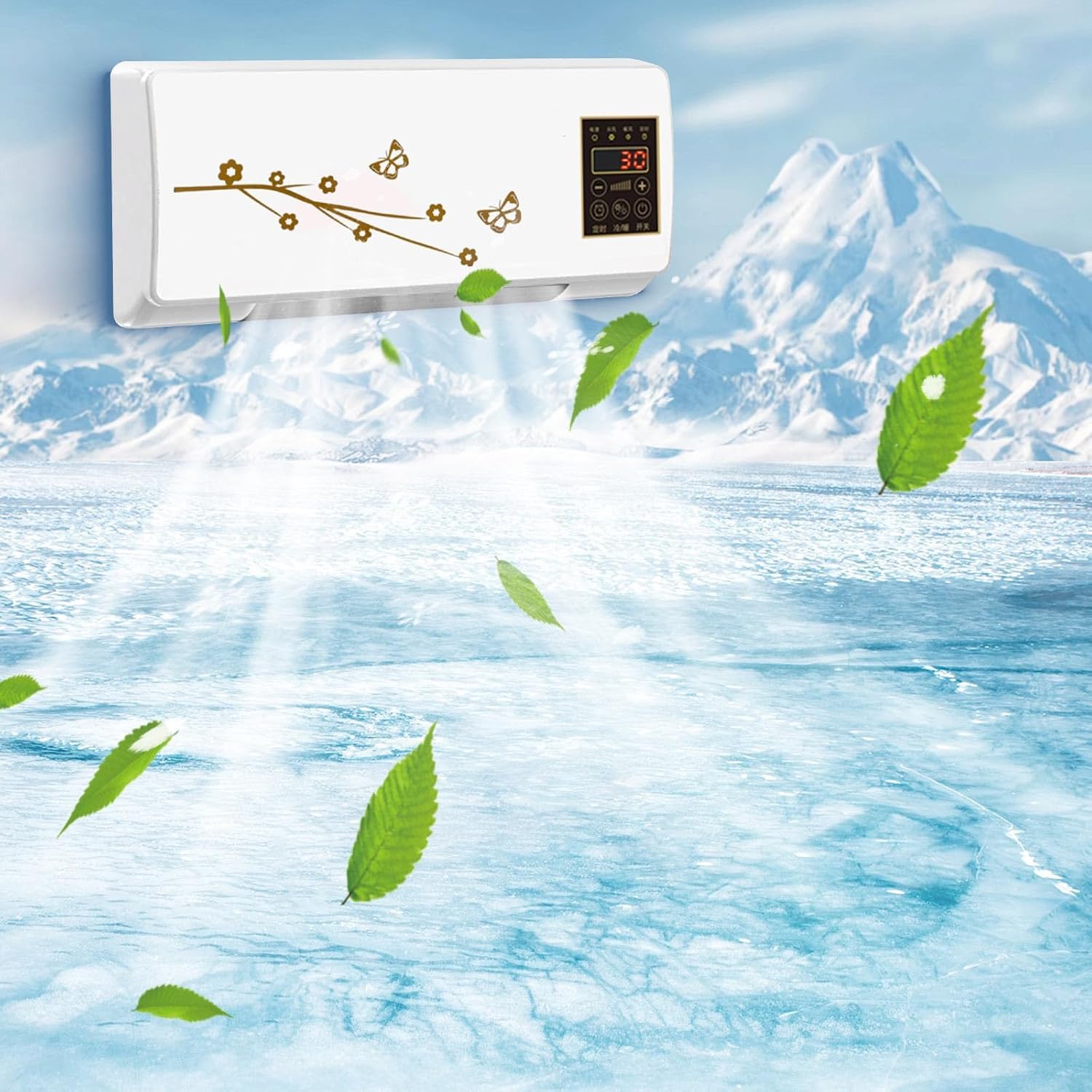 Multifuntional Wall Air Conditioner Fan 2-in-1 Wall Mounted Air Conditioner Heating Fan Portable New Ac and Heater Combo Unit Smart Air Conditioner Fan Heater For Home Office Bedroom