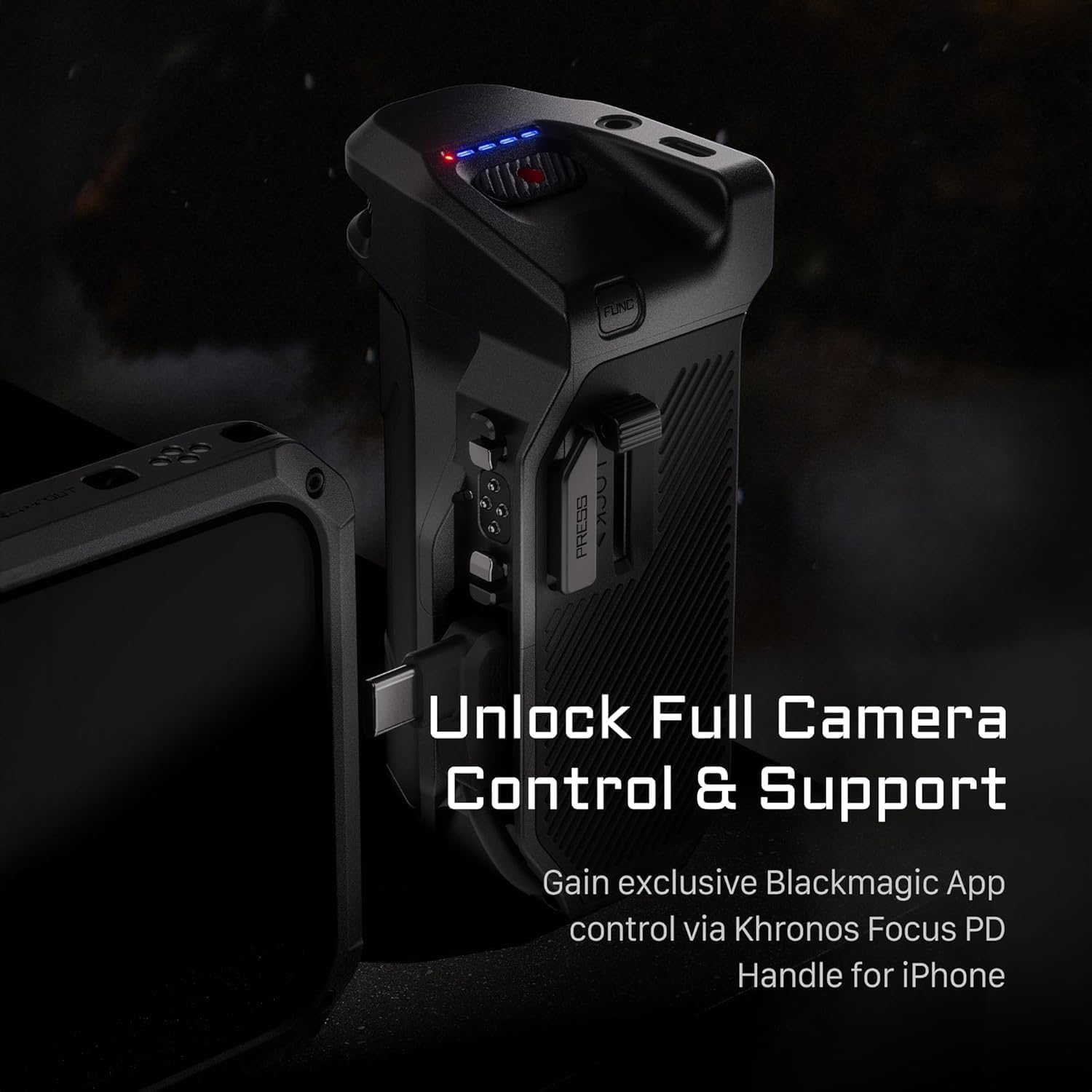 Tilta Khronos Handheld Kit Compatible with iPhone 16 Pro Max – Space Gray | Mobile Filmmaking Accessories | Phone Camera Cage & Video Rig | 0.6 + 1.2 ND Filters | Focus Handle | TK-IP16-PMA-SG