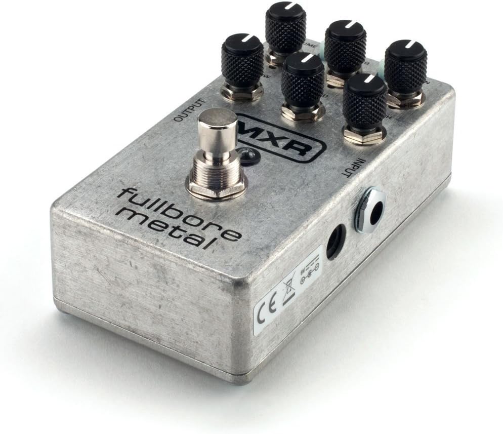 Dunlop MXR M116 Fullbore Metal Distortion Guitar Pedal with AC Power Supply, 2 Patch Cable and 6 Guitar Picks