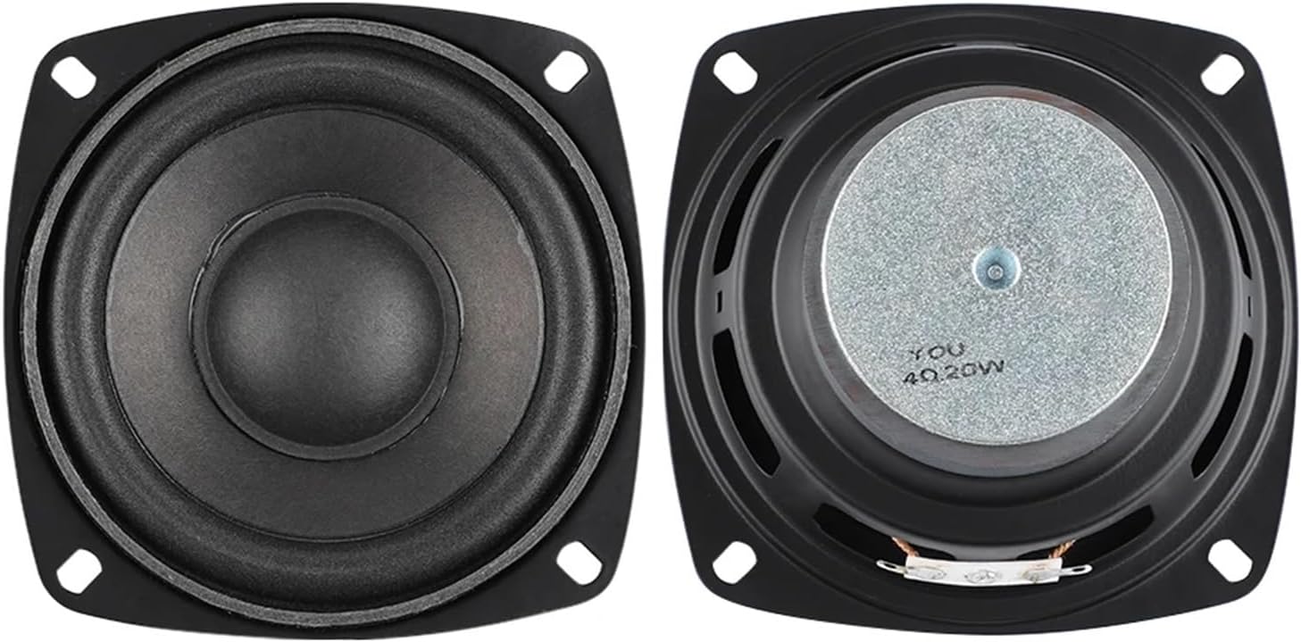 2Pcs 4 Inch Audio Speakers 4 Ohm 20W Full Range Loudspeaker Home Theater Tweeter Midrange Woofer Sound Amplifier Speaker