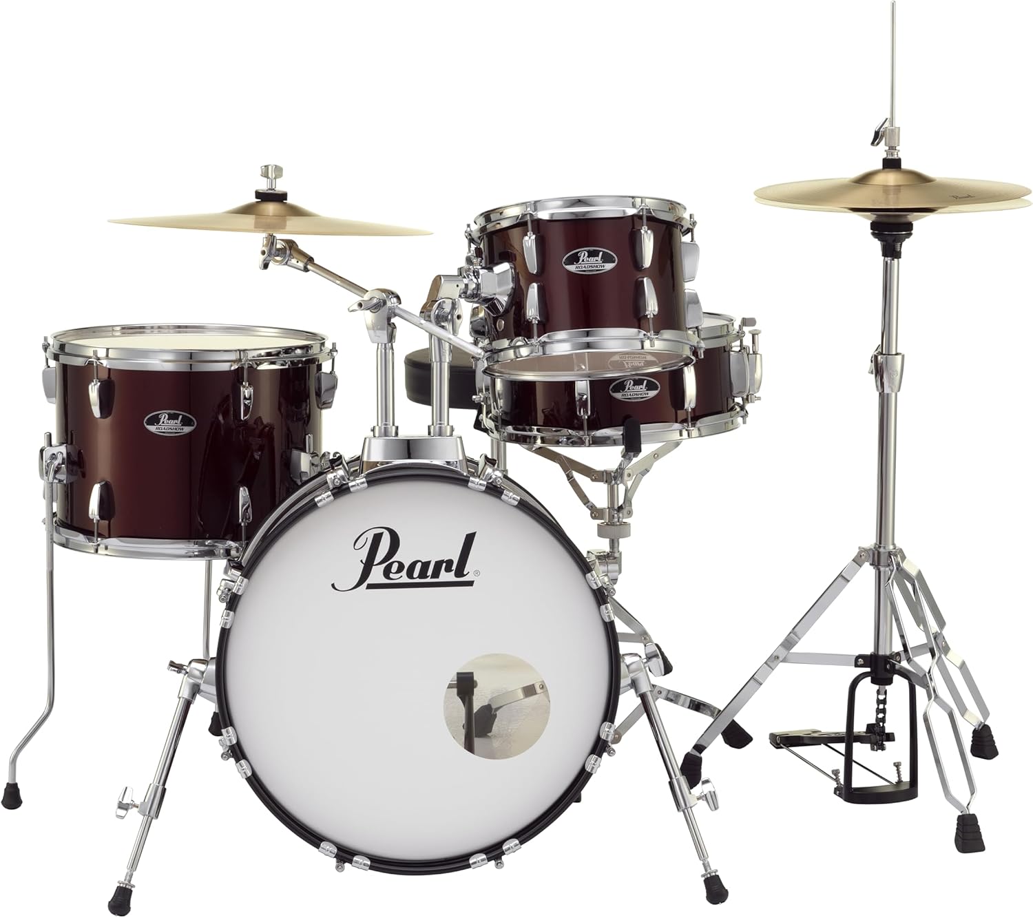 Pearl RS584CC91 Roadshow 4-Piece Drum Set, Wine Red