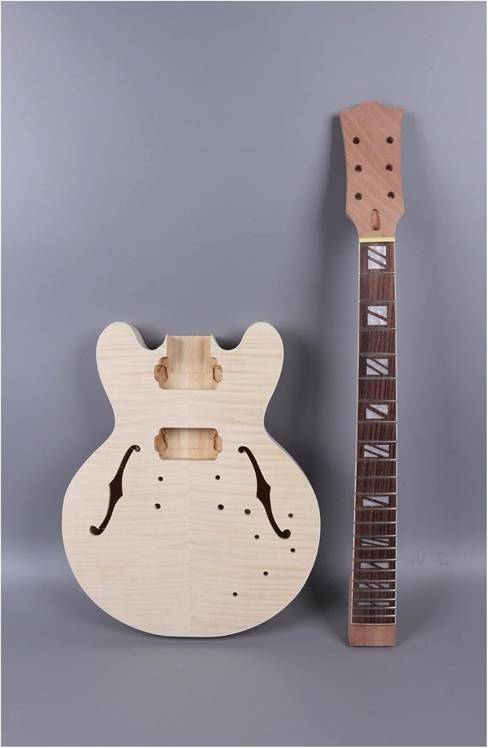 Unfinished Guitar Kit Electric Guitar Body Electric Guitar Neck Mahogany Maple Rosewood Fretboard Solid Wood Guitar Parts Handmade ​Guitar Body