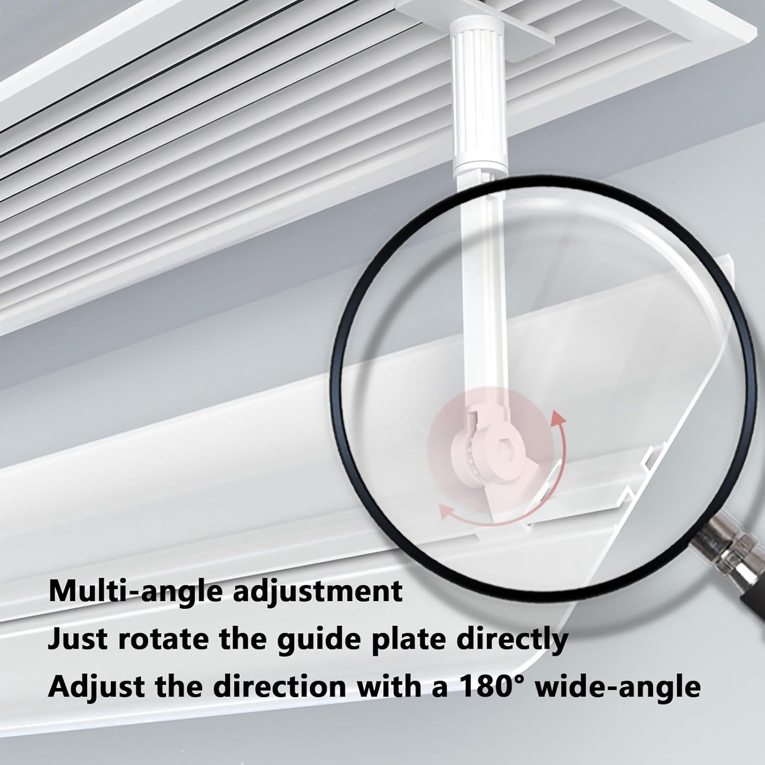 Central Air Conditioner Deflector - Adjustable Ceiling Vent Diffuser With 180° Wide-Angle, Anti-Condensation Baffle For Prevent Direct Breeze & Improve Airflow(47x12in/120x30cm)