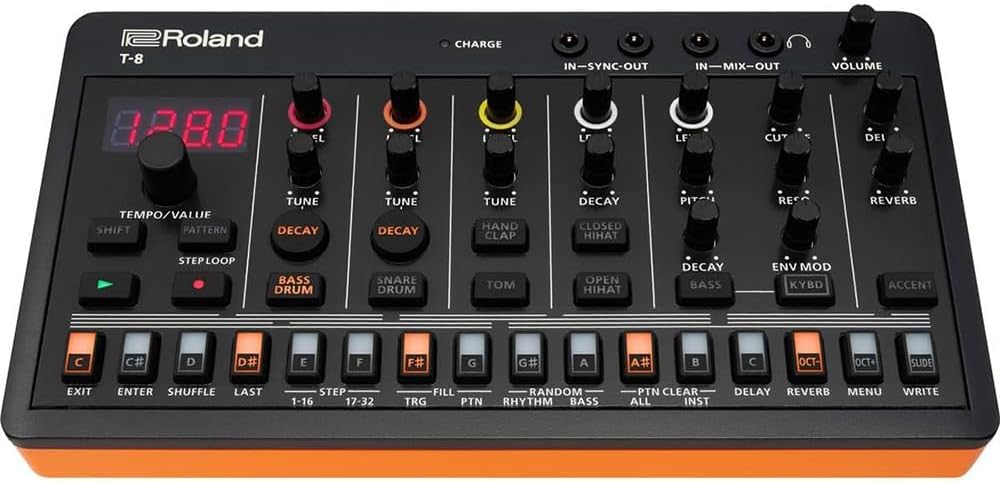 Roland T-8 Beat Machine Bundle w/Samson SR350 Over-Ear Stereo Headphones and Liquid Audio Polishing Cloth