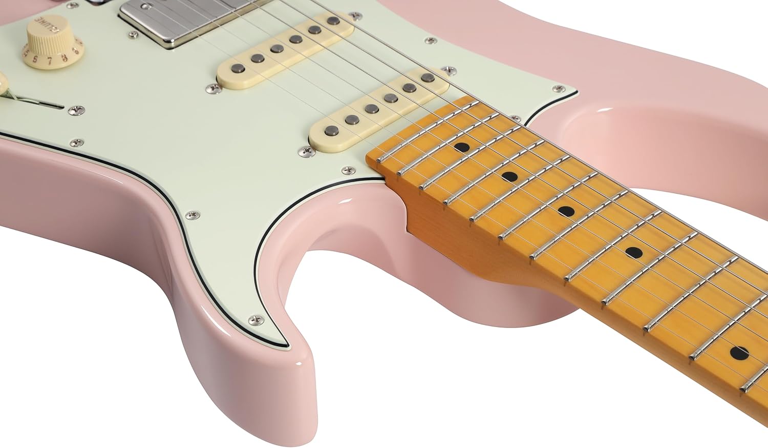 Vola Electric Guitar OZ RV MC Shell Pink Gloss Handmade in Japan MIJ Gotoh Bridge Gotoh Locking Tuner 6 Strings Modern C Neck For All Levels